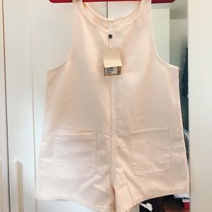 MONKI- Pink Denim Jumpsuit